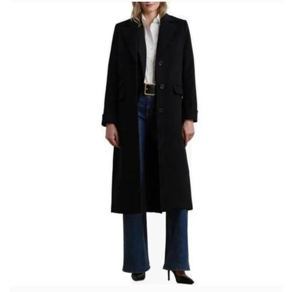 Lauren Ralph Lauren Jackets & Blazers - NWT Lauren Ralph Lauren Black Wool Maxi Coat Reefer Long Coat Size 8 $330